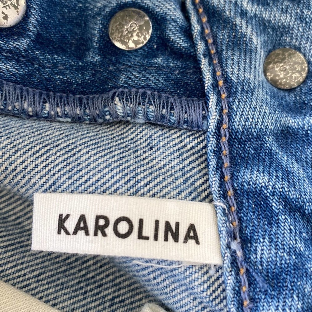 GRLFRND Karolina Light Wash High Rise Button Fly Jeans in Fly Away - Picture 6 of 7